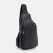 Чоловічий рюкзак шкіряний через плече Keizer K1616bl-black
