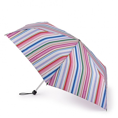 Женский механический зонт Fulton L902 Superslim-2 Funky Stripe (Разноцветные полоски) купить недорого в Ты Купи
