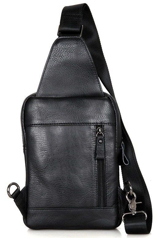 Чоловіча шкіряна сумка Vintage 14407 Чорний купити недорого в Ти Купи
