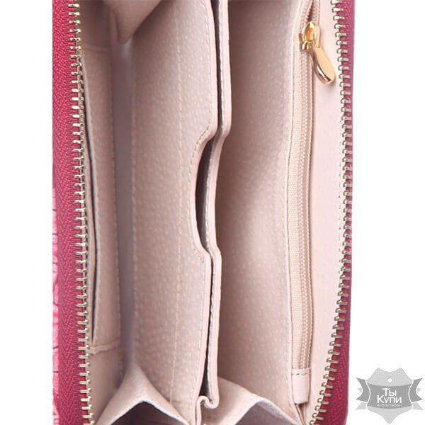 Жіночий шкіряний рожевий гаманець Valenta С104534 купити недорого в Ти Купи