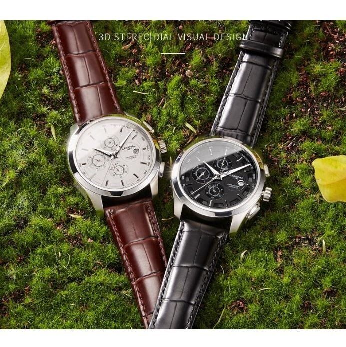 Мужские механические часы CARNIVAL GENIUS WHITE (8706) купить недорого в Ты Купи