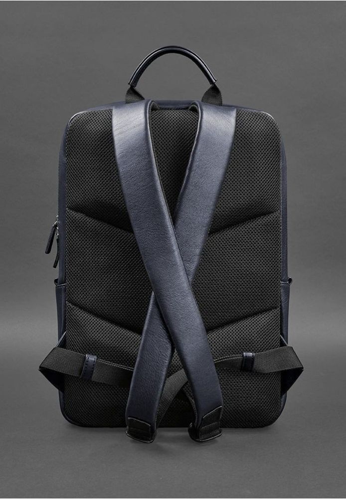Зеленый(копия) - Мужской кожаный рюкзак BlankNote FOSTER BN-BAG-39-NAVY-BLUE купить недорого в Ты Купи