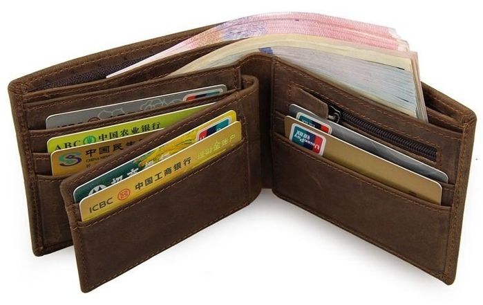 Чоловічий шкіряний гаманець Vintage 14365 Коричневий купити недорого в Ти Купи