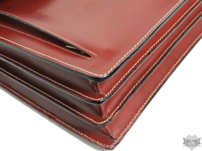 Чоловічий коричневий портфель з натуральної шкіри Rovicky AWR-4-1 купити недорого в Ти Купи