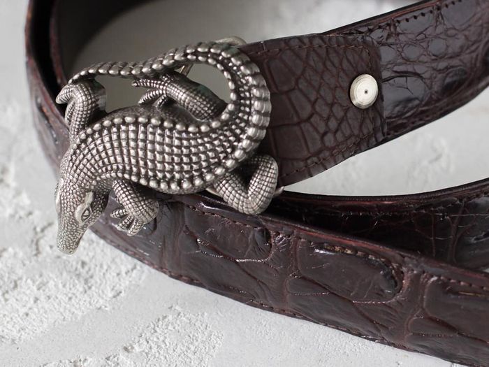 Ремень из кожи крокодила Ekzotic Leather crb13 120 см. купить недорого в Ты Купи