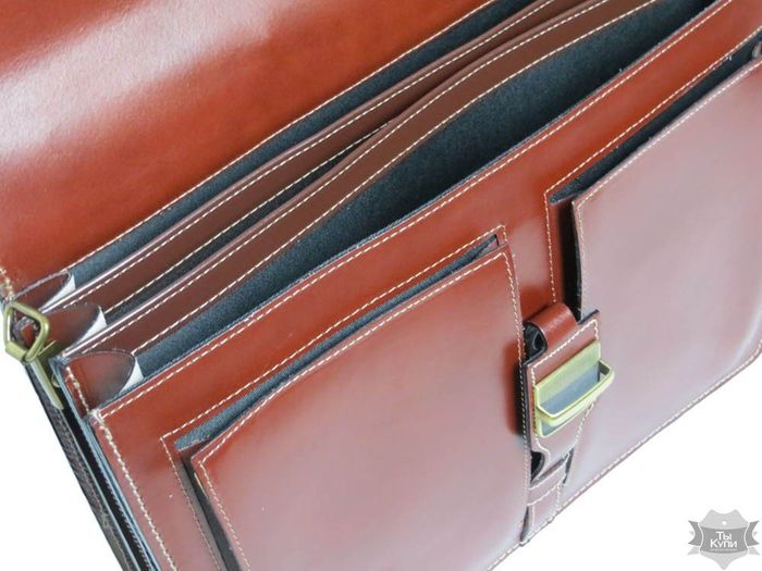 Мужской коричневый портфель из натуральной кожи Rovicky AWR-4-1 купить недорого в Ты Купи