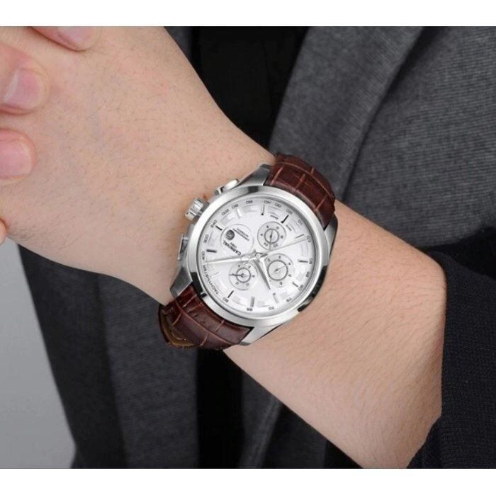 Мужские механические часы CARNIVAL GENIUS WHITE (8706) купить недорого в Ты Купи
