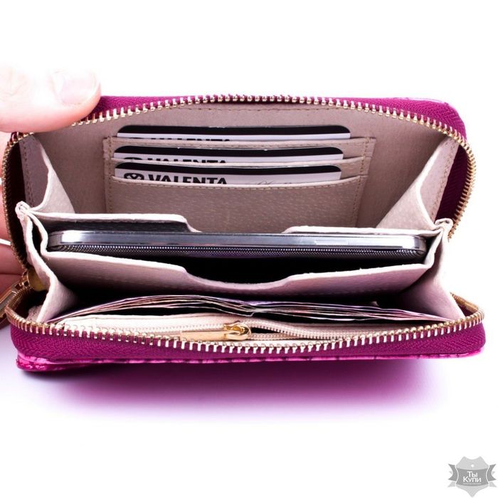 Женский кожаный розовый кошелек Valenta С104534 купить недорого в Ты Купи