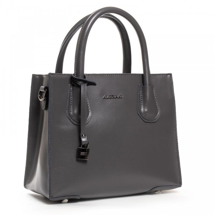 Женская кожаная сумка классическая ALEX RAI 03-09 19-P1527 grey купить недорого в Ты Купи