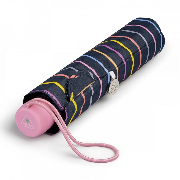 Парасолька жіноча механічна Fulton L553-041253 Superslim-2 Rainbow Pinstripes (Різнокольорові смуги) купити недорого в Ти Купи
