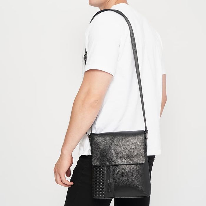 Чоловіча шкіряна сумка Keizer K10122bl-black купити недорого в Ти Купи