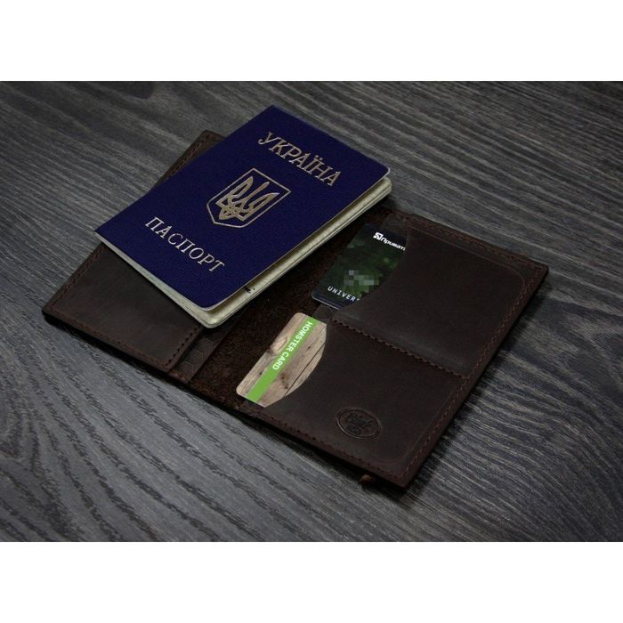 Женская обложка для паспорта из кожи ручной работы BlankNote bn-op-2-o-karbon купить недорого в Ты Купи