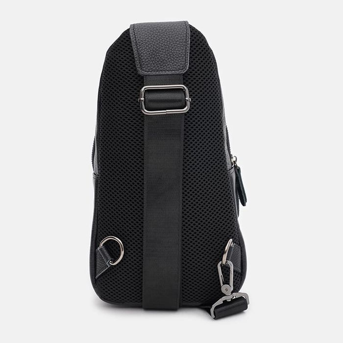 Мужской кожаный рюкзак через плечо Keizer K1612-6bl-black купить недорого в Ты Купи