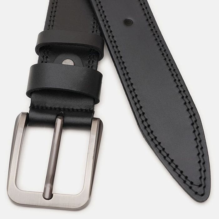 Мужской кожаный ремень Borsa Leather V1125FX16-black купить недорого в Ты Купи