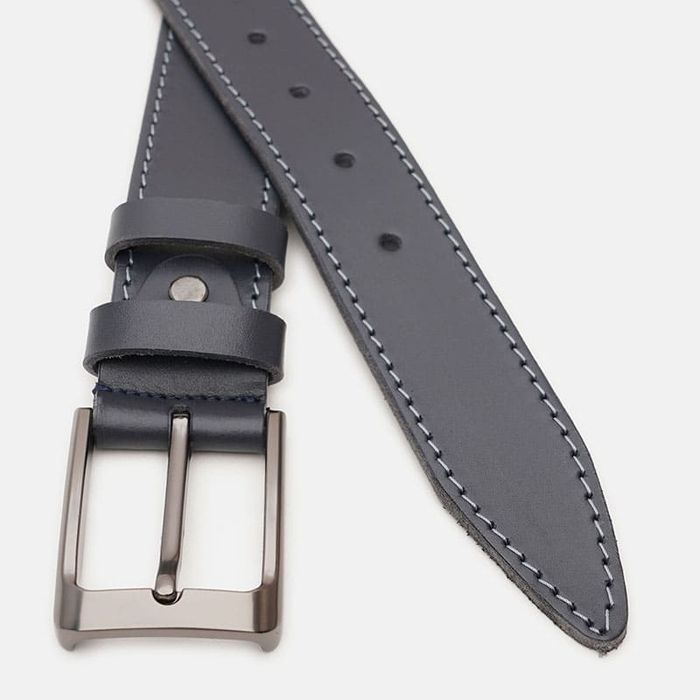 Мужской кожаный ремень Borsa Leather V1125FX45-navy купить недорого в Ты Купи