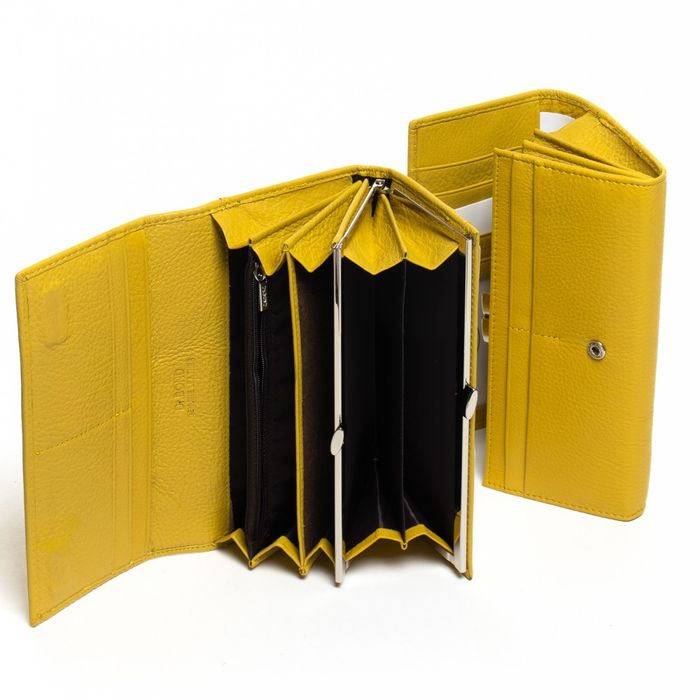 Кожаный женский кошелек Classic DR. BOND W1-V-2 yellow купить недорого в Ты Купи