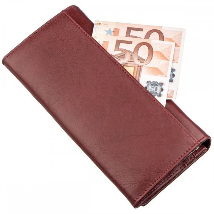 Женский бордовый кошелёк из натуральной кожи ST Leather 18877 Бордовый купить недорого в Ты Купи