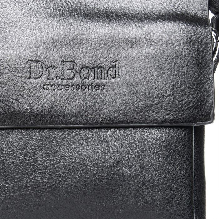 Чоловіча сумка через плече зі шкірозамінника DR. BOND GL 314-0 black купити недорого в Ти Купи