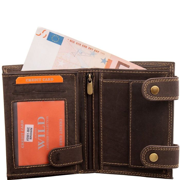 Шкіряний гаманець ALWAYS WILD DNK2901BIG-brown купити недорого в Ти Купи