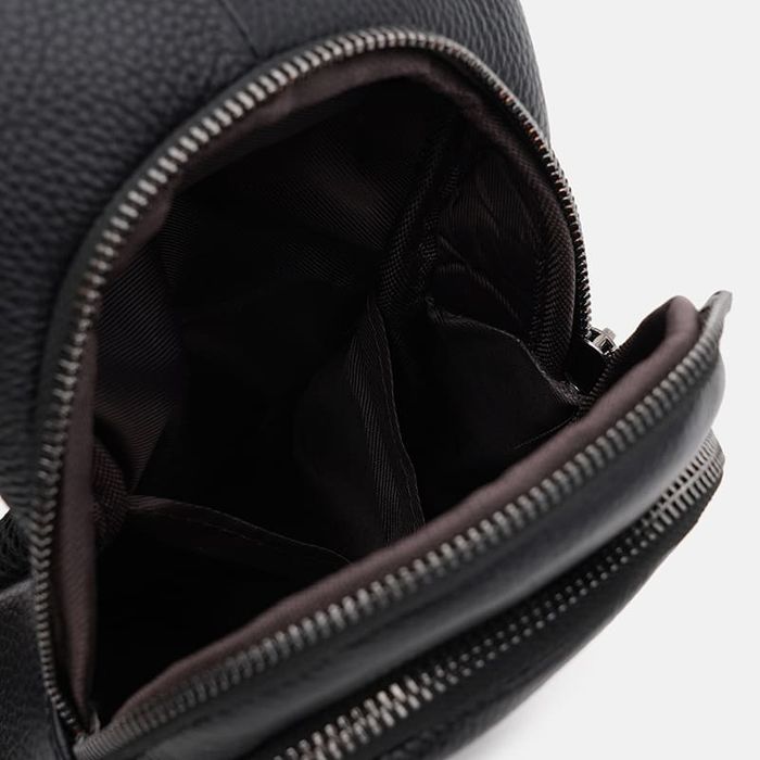 Мужской кожаный рюкзак через плечо Keizer K1612-6bl-black купить недорого в Ты Купи