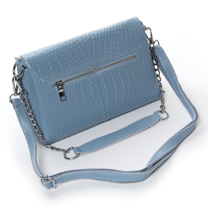 Жіноча шкіряна сумка класична ALEX RAIJ009-1 Світло-синій купити недорого в Ти Купи