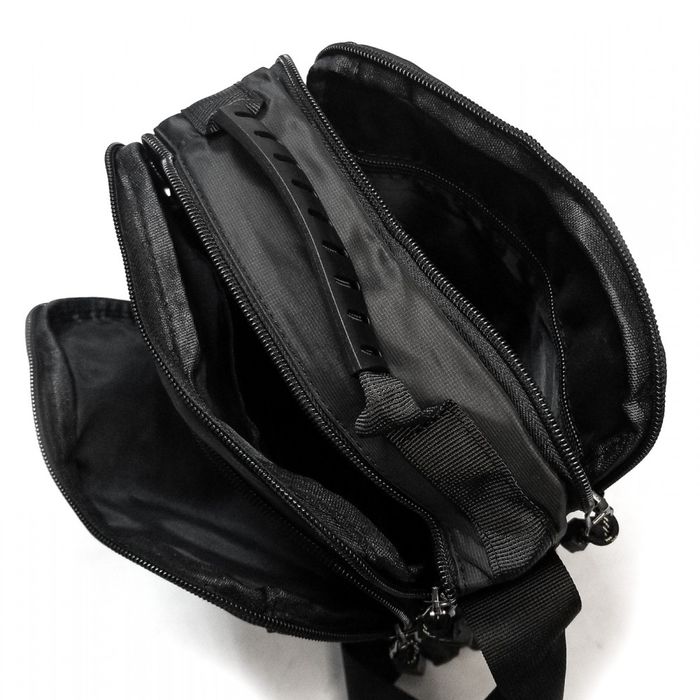 Мужская сумка через плечо Lanpad 3789 black купить недорого в Ты Купи