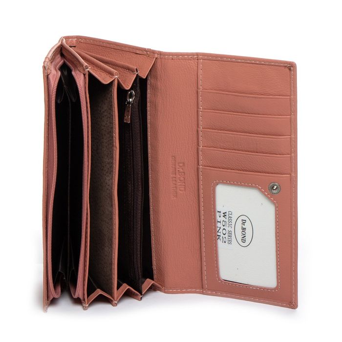 Женский кожаный кошелек Classik DR. BOND W502 pink купить недорого в Ты Купи