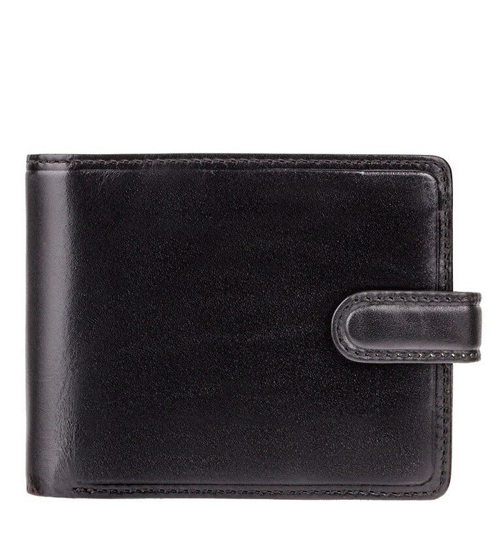 Шкіряний чоловічий гаманець Visconti TR35 Atlantis c RFID (Black Red) купити недорого в Ти Купи
