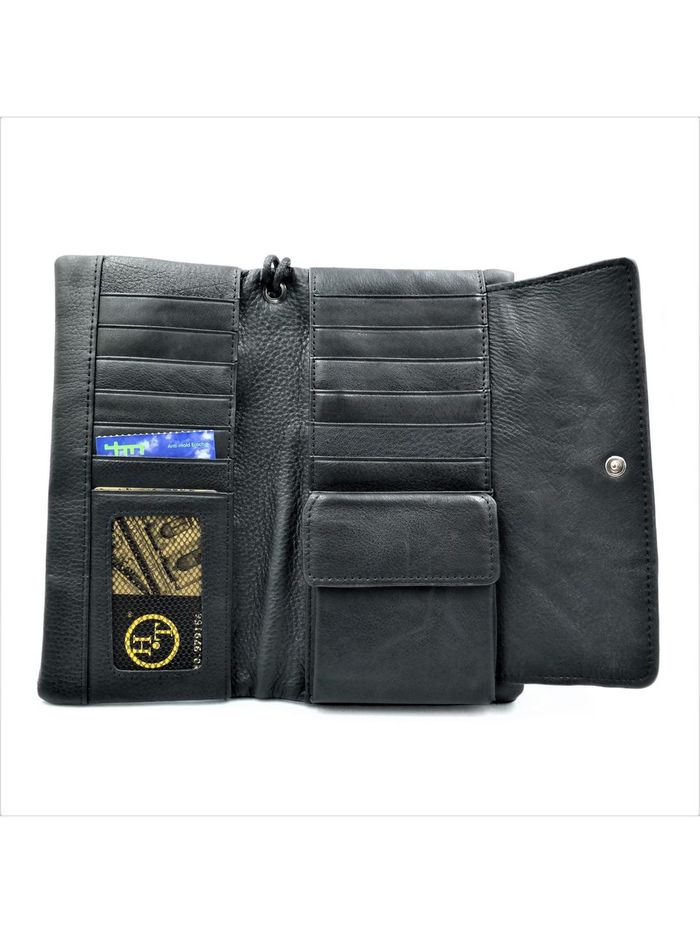 Чоловічий шкіряний клатч-гаманець Weatro 19,5 х 10,5 х 2,5 см Чорний wtro-162-18 купити недорого в Ти Купи