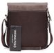 Чоловіча темно-коричнева сумка-планшет Polo 8803-1