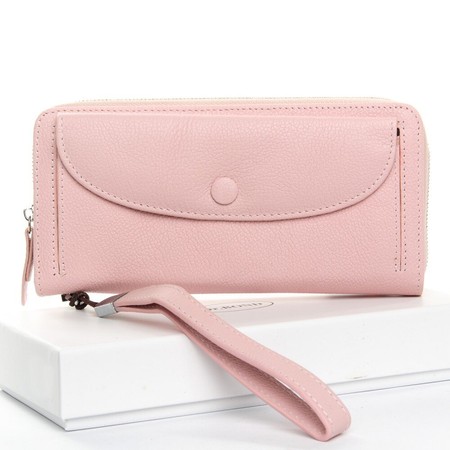Шкіряний жіночий гаманець Classic DR. BOND WS-22 pink купити недорого в Ти Купи