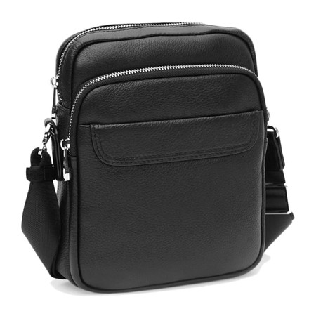 Чоловіча шкіряна сумка Ricco Grande K12059-black купити недорого в Ти Купи