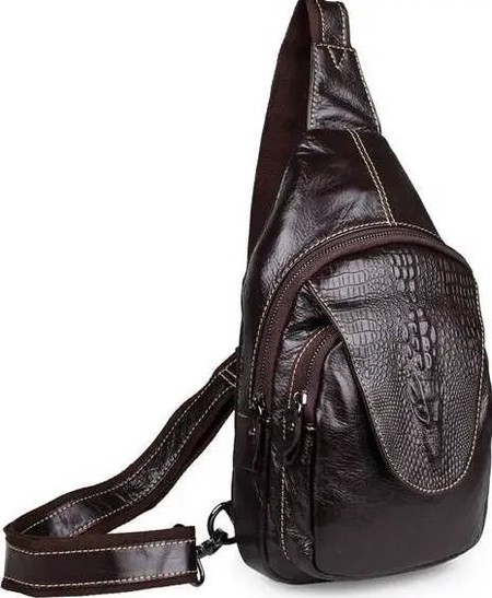 Мужская кожаная сумка слинг Vintage 14559 купить недорого в Ты Купи