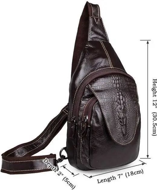 Мужская кожаная сумка слинг Vintage 14559 купить недорого в Ты Купи