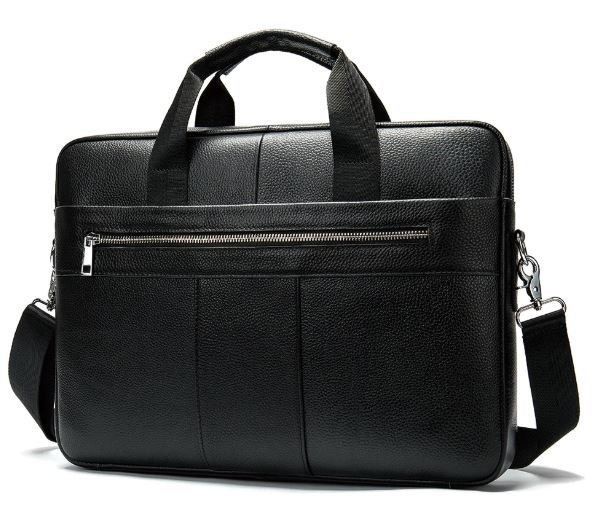 Чоловіча шкіряна чорна сумка Vintage 14886 купити недорого в Ти Купи