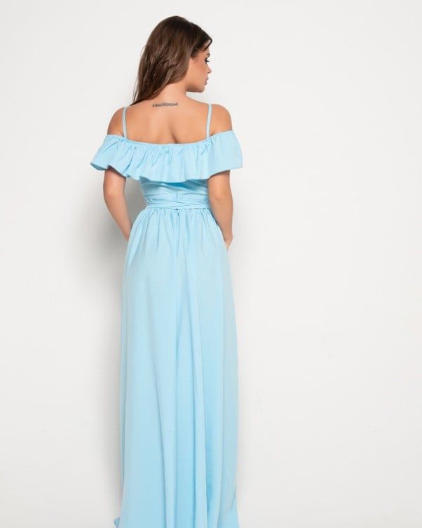 Сукня ISSA PLUS 10816 S блакитний купити недорого в Ти Купи