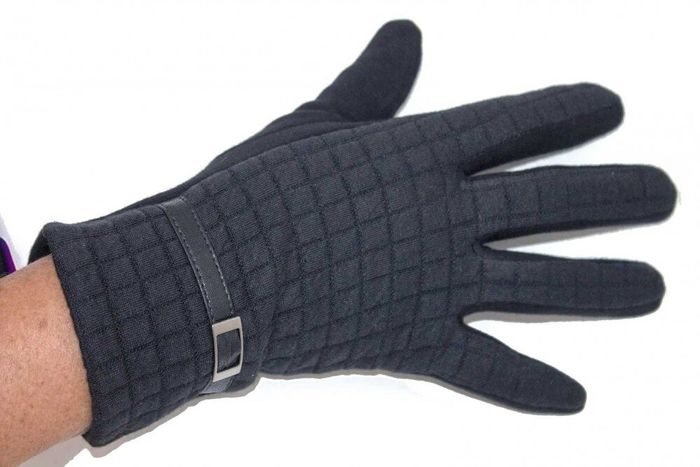 Жіночі чорні стрейчеві рукавички 821s2 М купити недорого в Ти Купи