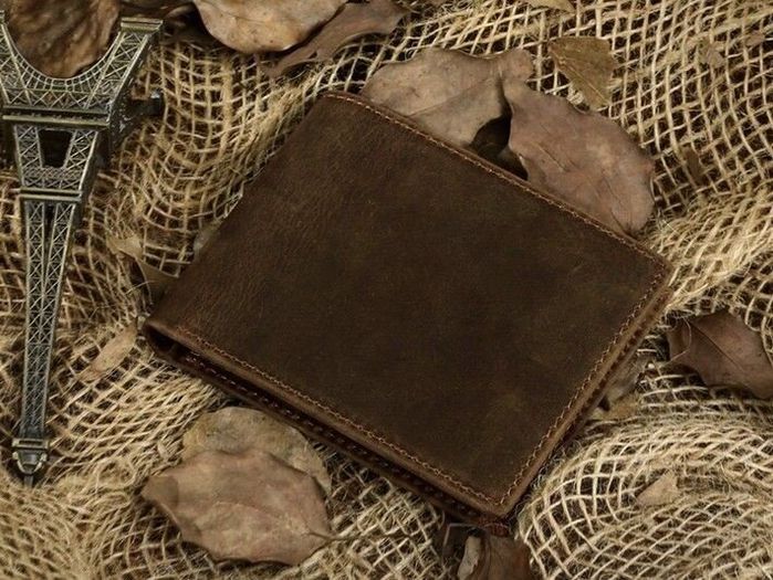 Чоловічий шкіряний гаманець Vintage 14346 Коричневий купити недорого в Ти Купи