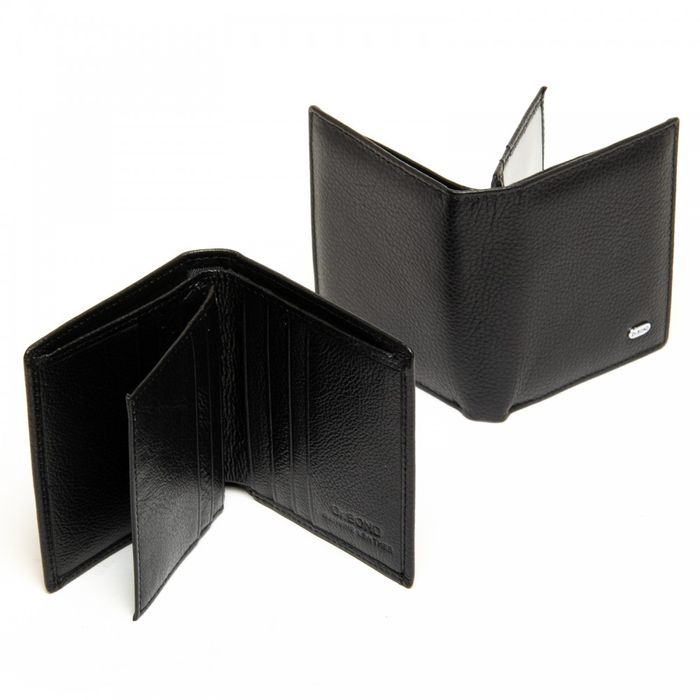 Кожаный мужской кошелек Classic DR. BOND M-OB1 black купить недорого в Ты Купи
