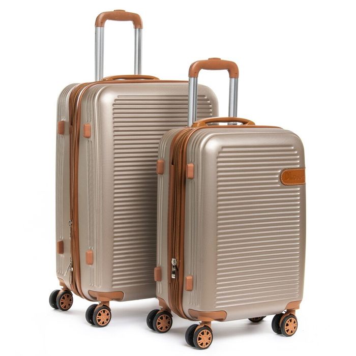Комплект валіз 2/1 ABS-пластик PODIUM 8387 gold змійка 31489 купити недорого в Ти Купи