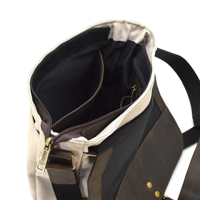 Мужская сумка через плечо из кожи и ткани TARWA RCj-6600-4lx купить недорого в Ты Купи