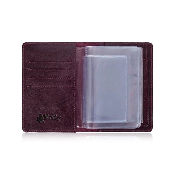 Обложка-органайзер для документов из кожи HiArt AD-01-C19-1718-T006 Фиолетовый купить недорого в Ты Купи