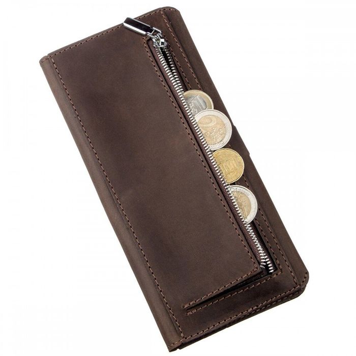 Чоловічий гаманець зі шкіри SHVIGEL 16208 Коричневий купити недорого в Ти Купи