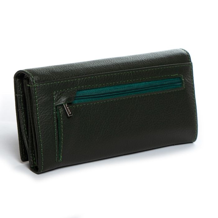 Шкіряний жіночий гаманець Classik DR. BOND W502 green купити недорого в Ти Купи