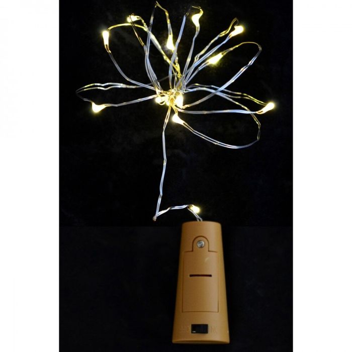 Електрогірлянди Yes! Fun LED «Сork light for bottle», 15 ламп, молочно-біла, 1,60 м 801 136 купити недорого в Ти Купи