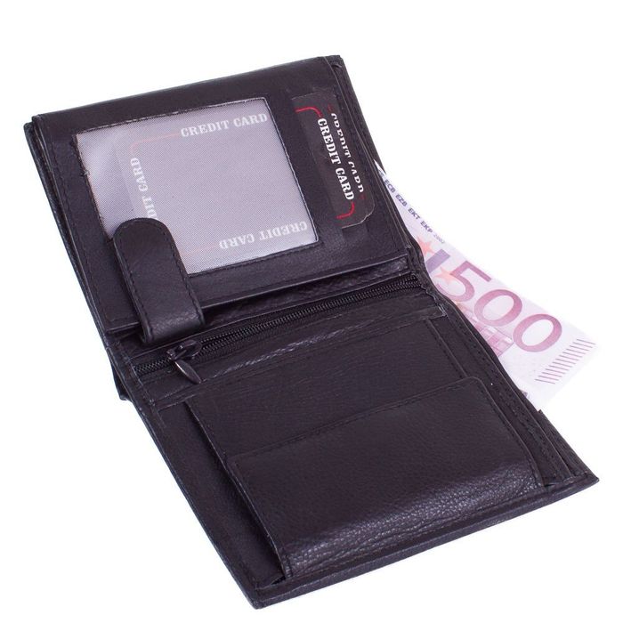 Кожаный кошелек DNK LEATHER DNKN4-CCF-black купить недорого в Ты Купи
