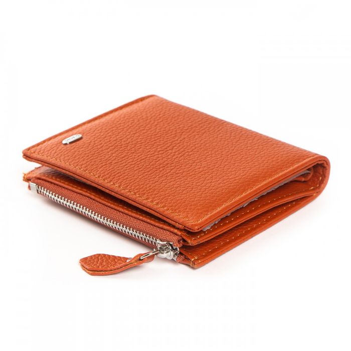 Шкіряний жіночий гаманець Classik DR. BOND WN-23-10 orange купити недорого в Ти Купи