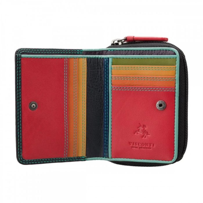 Кожаный кошелёк Visconti RB53 (Black/Rhumba) купить недорого в Ты Купи