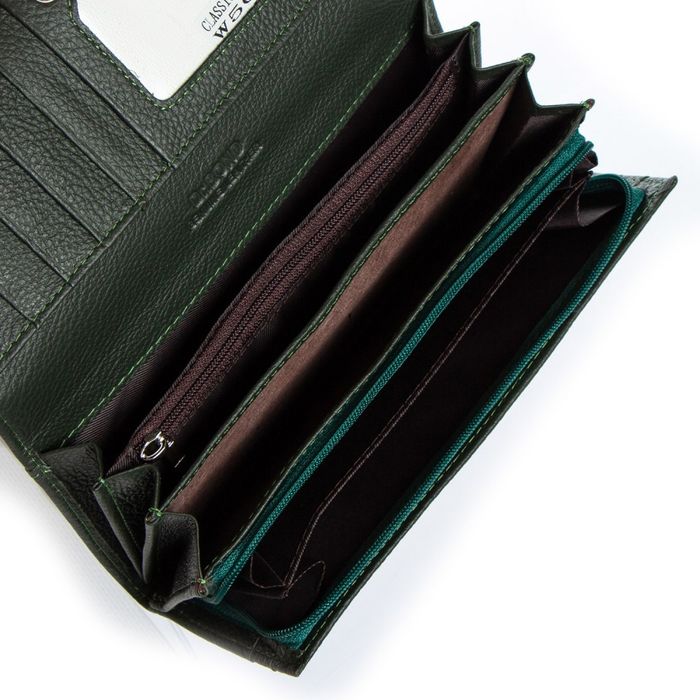 Женский кожаный кошелек Classik DR. BOND W502 green купить недорого в Ты Купи