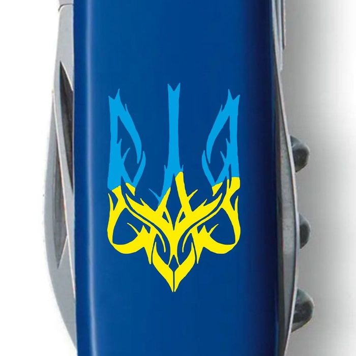 Складной нож Victorinox SPARTAN UKRAINE Трезубец готический сине-желт. 1.3603.2_T0636u купить недорого в Ты Купи